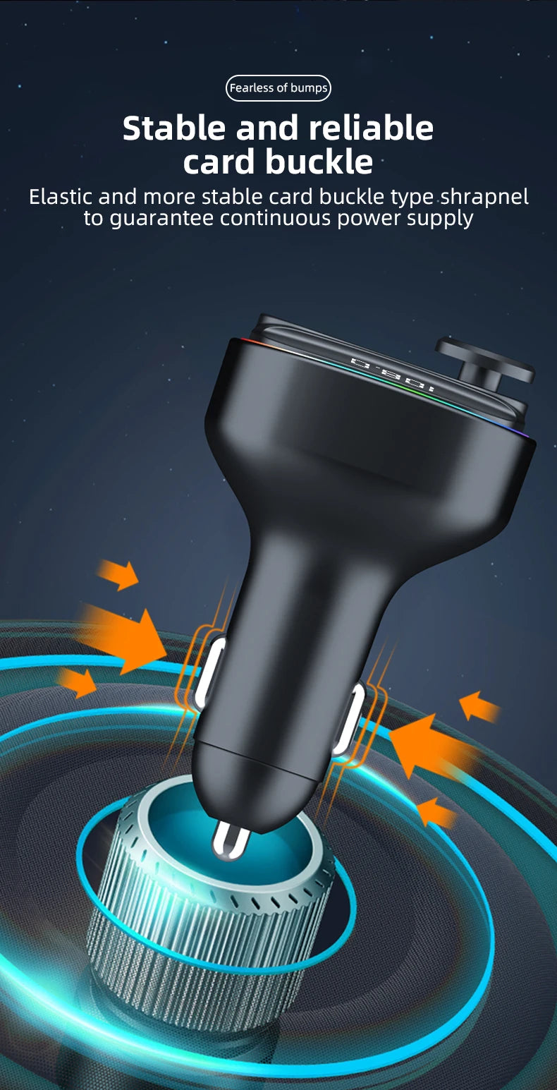 Bluetooth 5.3 FM Transmitter Handsfree Car AUX Radio Modulator MP3 Player