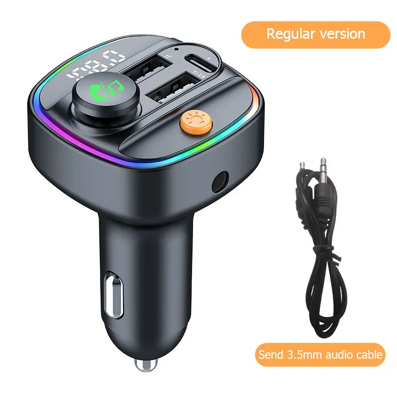 Bluetooth 5.3 FM Transmitter Handsfree Car AUX Radio Modulator MP3 Player