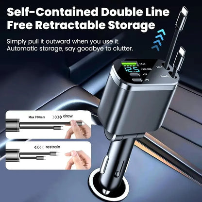 5 in 1 150W Car Charger Voltage Display